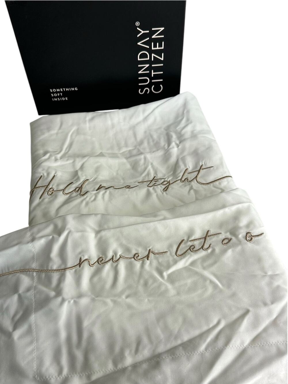 Sunday Citizen Hold me tight and never let go OO TYPO Bamboo Viscose Sham Set